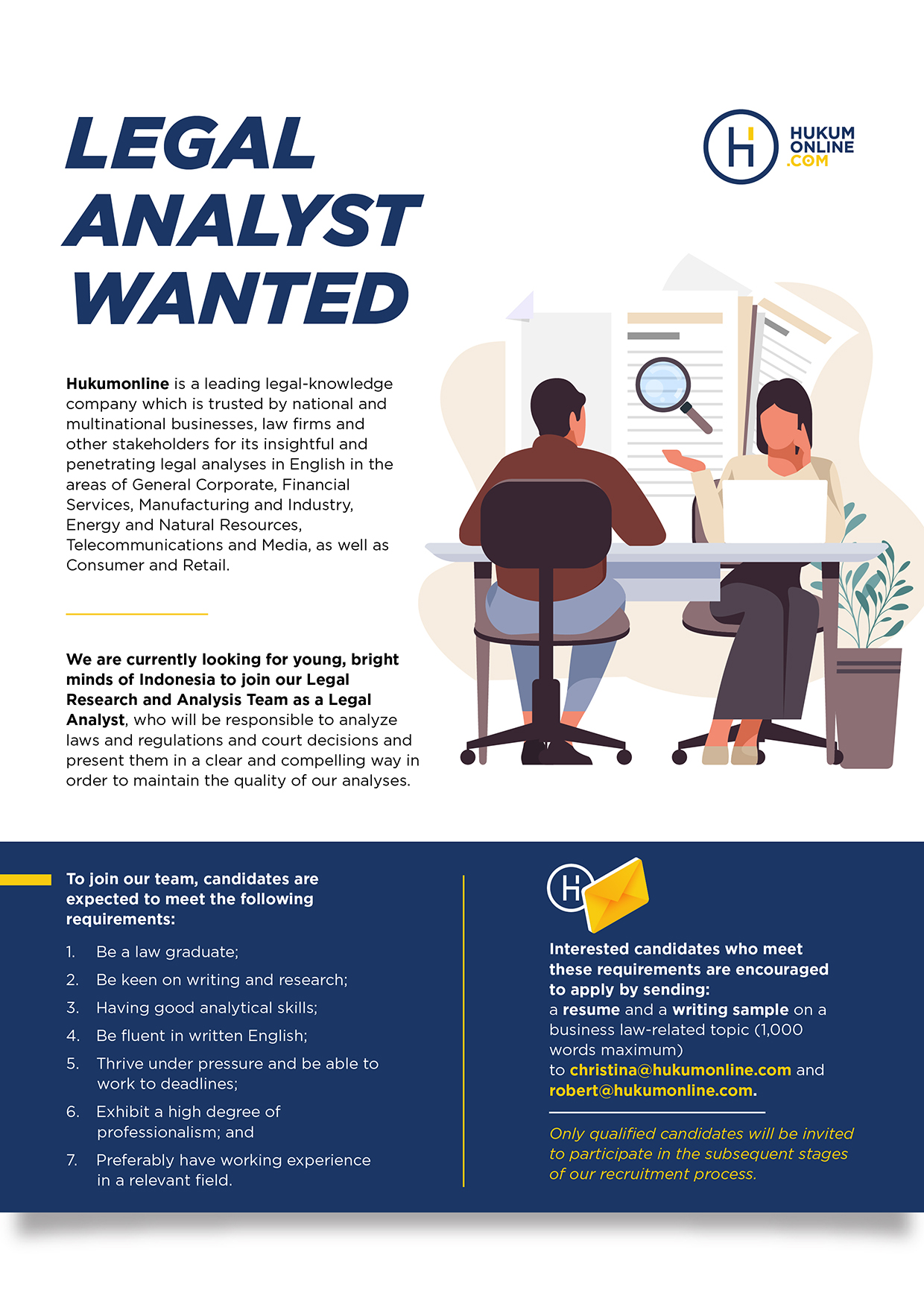 Legal Analyst Wanted