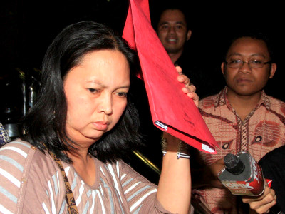 Tersangka suap Hakim adhoc PHI Bandung, Imas Dianasari.<br> Foto: Warta.asia