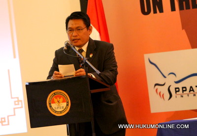 Ketua LPSK Abdul Haris Semendawai katakan LPSK sulit lindungi Nazaruddin. Foto: SGP