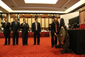 Ketua MA Harifin A Tumpa membuka acara Rakernas 2011. Foto: Humas MA