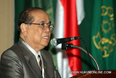 Ketua MA Harifin A Tumpa tegaskan tak bisa tolak perkara yang diajukan terkait kode etik hakim. Foto: SGP