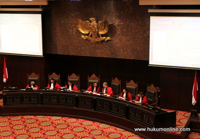 Mahkamah Konstitusi batalkan beberapa pasal UU MK. Foto: SGP