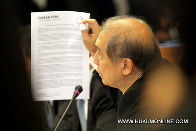 Ketua BPK Hadi Purnomo mengaku belum selesaikan audit forensik kasus Bank Century. Foto: SGP