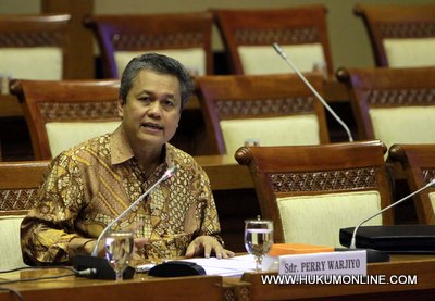 Perry Warjiyo saat fit and proper test calon Deputi Gubernur BI di Komisi XI DPR . Foto: SGP
