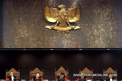 Sidang Mahkamah Konstitusi (MK). Foto: SGP