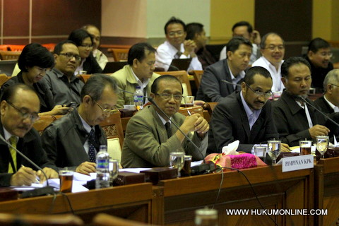 Rapat Dengar Pendapat (RDP) Komisi III dan Komisi Pemberantasan Korupsi (KPK). Foto: SGP