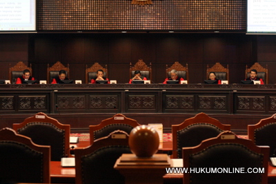 Sidang pengujian UU Akuntan Publik Mahkamah Konstitusi (MK). Foto: SGP