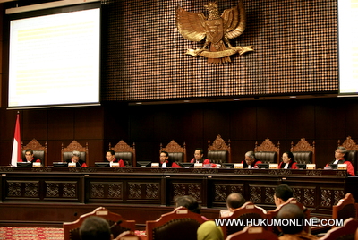 Sidang lanjutan pengujian UU Penyiaran di Mahkamah Konstitusi (MK). Foto: Sgp
