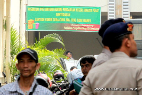 Pos Bantuan Hukum Pengadilan Negeri Jakarta Pusat. Foto: Sgp