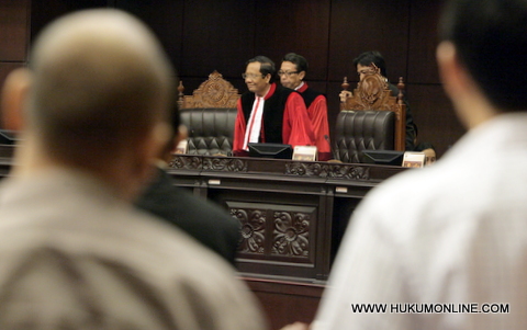Sidang lanjutan pengujian UU Pembentukan Kabupaten Lingga di ruang sidang Mahkamah Konstitusi. Foto: ilustrasi (Sgp)