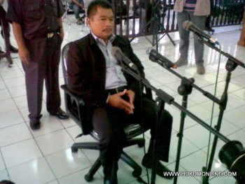 Jaksa Sistoyo di ruang sidang Pengadilan Tipikor Bandung. Foto: Fat