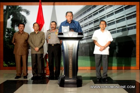 Presiden SBY nilai penegakan hukum belum memuaskan. Foto: Sgp