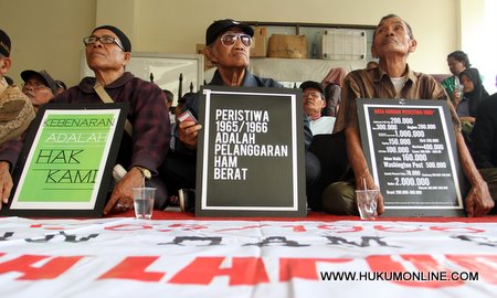Para korban tindak kekerasan dan HAM di Indonesia. Foto: Sgp