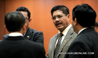 Ketua MA M. Hatta Ali (tengah) setuju gagasan tes urine hakim. Foto: Sgp