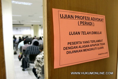 Ujian Advokat 2012 terbengkalai. Foto: Sgp