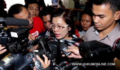 Mantan Direktur Marketing PT Anak Negeri, Mindo Rosalina Manulang jadi saksi di Pengadilan Tipikor. Foto: Sgp