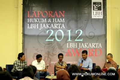 Sepanjang tahun 2012, LBH Jakarta menilai aparatur negara belum berkomitmen tegakkan hukum. Foto: Sgp