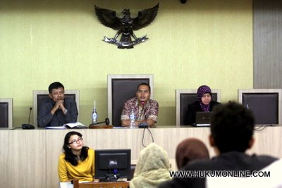 Acara diskusi Bedah Putusan MK dan Analisis Bentuk Kelembagaan Sektor Hulu Migas yang Ideal di FH UI. Foto: Sgp