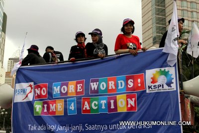 Aksi peringatan hari perempuan se-dunia di Jakarta, 8 Maret 2013. Foto: Sgp