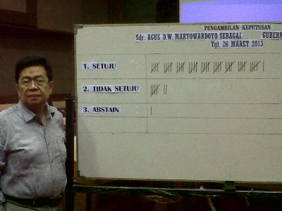 Agus Martowardojo dipilih Komisi XI DPR sebagai Gubernur BI melalui voting. Foto: YOZ