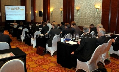 Suasana konferensi anti korupsi IBA di Jakarta. Foto: SGP
