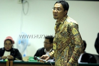 Ahmad Fathanah saat bersaksi di Pengadilan Tipikor. Foto: SGP