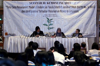 Seminar hukumonline tentang Perka BKPM No. 5 Tahun 2013. Foto: SGP