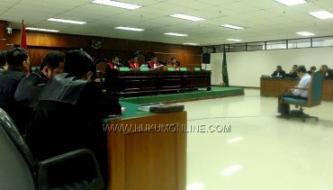 Majelis hakim yang memeriksa kasus eks Dirut IM2. Foto: SGP