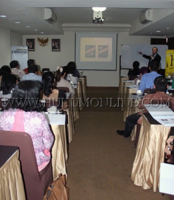 Salah satu acara pelatihan Konsultan HKI yang diselenggarakan di Jakarta, Oktober 2013 (FOTO: HOL)