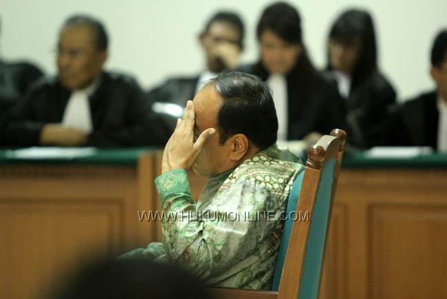 Djoko Susilo saat sidang vonis di Pengadilan Tipikor Jakarta. Foto: SGP
