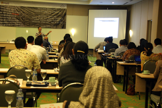 Pelatihan hukumonline & Indonesia Cyber Law Community (ICLC), di Jakarta,Kamis (27/2). FOTO: RES