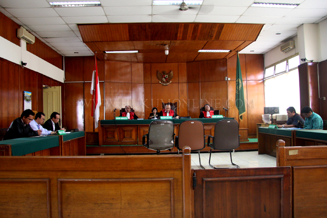 Suasana sidang gugatan Film Soekarno di Pengadilan Niaga Jakarta. Foto: RES