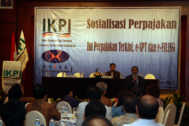 Acara Sosialisasi Pengadilan Pajak di Jakarta, Rabu (12/3). Foto: RES