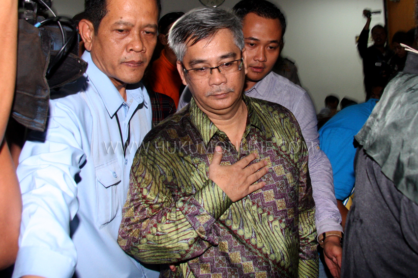 M Akil Mochtar di Pengadilan Tipikor Jakarta. Foto: RES