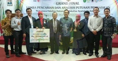 Para pemenang Lomba Pencarian dan Analisis Putusan MA. Foto: Website UIN Sunan Gunung Djati, Bandung.