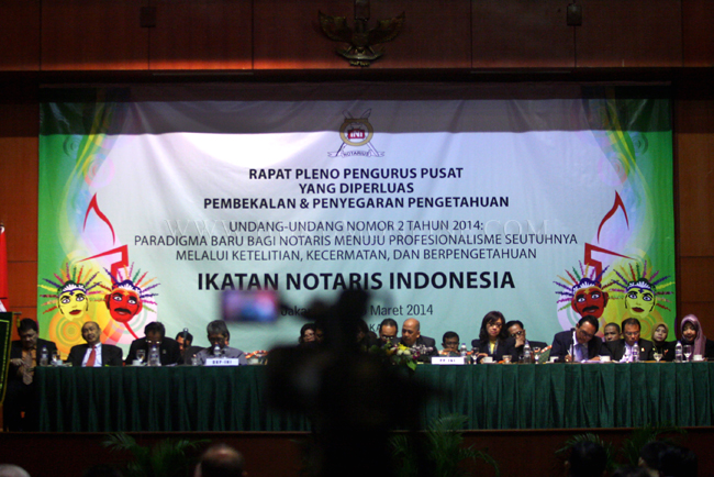 Rapat Pleno Pengurus Pusat Ikatan Notaris Indonesia. Foto: RES 