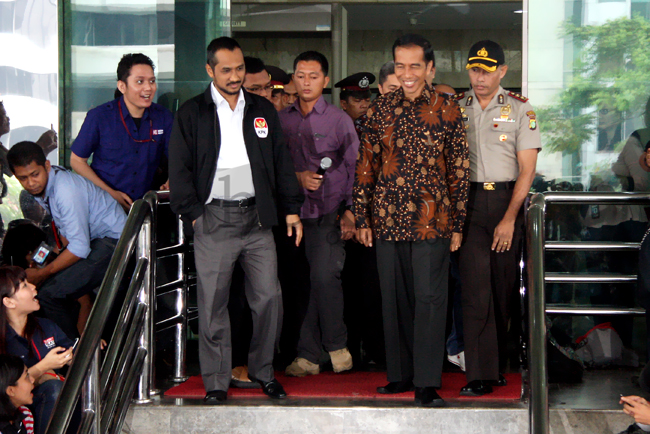 Capres Joko Widodo mendatangi Gedung KPK untuk mengklarifikasi Laporan Harta Kekayaan Pejabat Negara (LHKPN), Kamis (26/6). Foto: RES