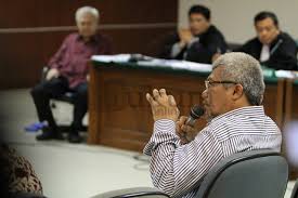 Mantan Menhut MS Kaban saat menjadi saksi untuk perkara Anggoro di Pengadilan Tipikor Jakarta, beberapa waktu lalu. Foto: RES. 