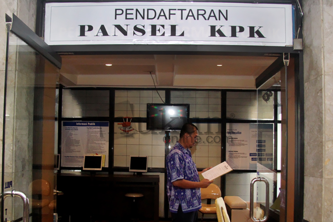 Ruang pendaftaran calon pimpinan KPK. Foto: RES.