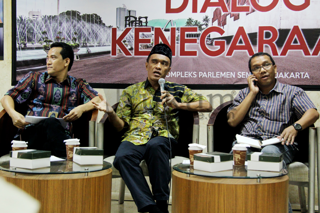Acara diskusi DPD Pilkada Langsung vs Tidak Langsung, Rabu (10/9). Foto: RES