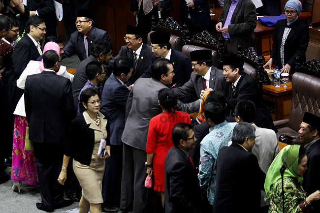 Rapat paripurna terakhir DPR periode 2009-2014, Selasa (30/9). Foto: RES.