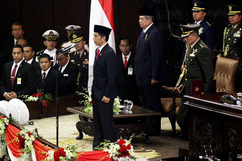 Pelantikan Joko Widodo sebagai Presiden RI, Senin (20/10). Foto: RES