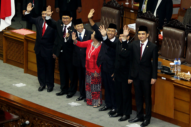 Formasi pimpinan DPR yang diketuai Setya Novanto mendapat mosi tidak percaya. Foto: RES 