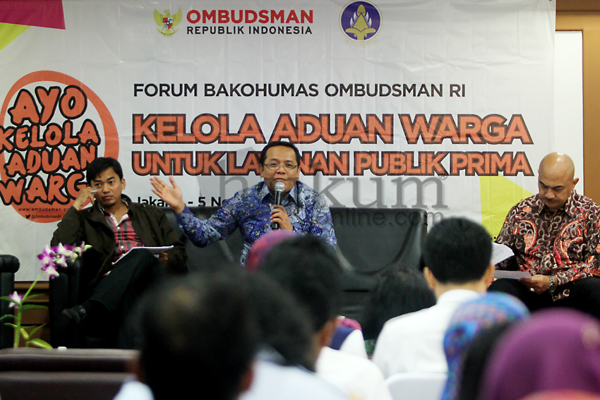 Diskusi Forum Bakohumas Ombudsman RI tentang Kelola Aduan Warga untuk Layanan Publik Prima, Rabu (5/11). Foto: RES