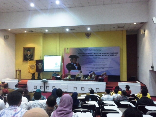 Acara Memorial Lecturer mendiang Prof. Arifin P. Soeria Atmadja di Fakultas Hukum Universitas Indonesia (FHUI), Kamis (20/11). Foto: CR-17