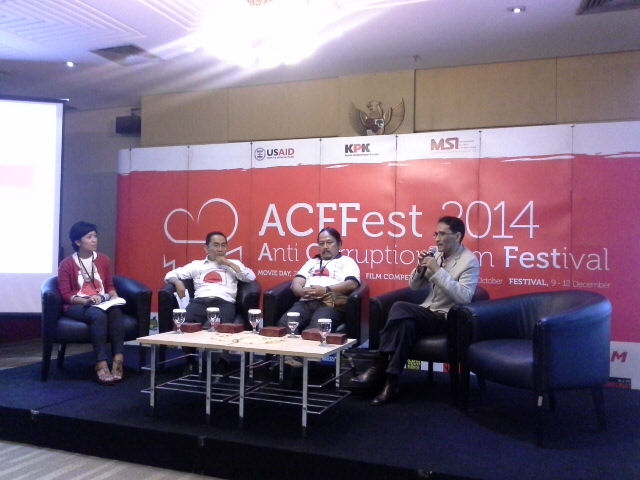 Diskusi Anti Corruption Film Festival (ACFFest) 2014 di Gedung KPK, Rabu (3/12). Foto: HAG