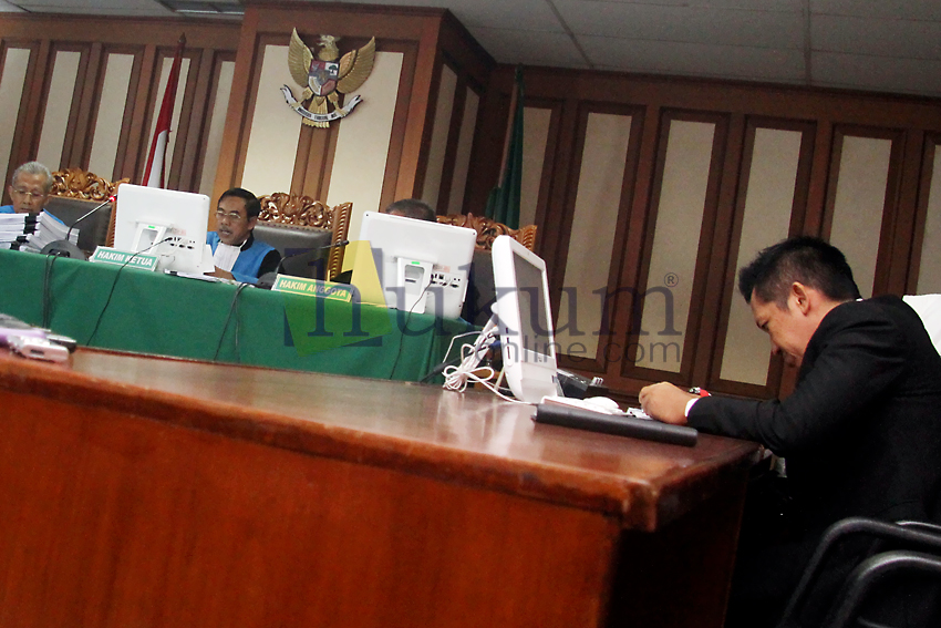 Suasana sidang upaya banding Grup Asian Agri, di Pengadilan Pajak Jakarta, Jumat (5/12). Foto: RES