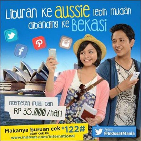 Iklan Indosat yang sempat menghebohkan masyarakat Bekasi. Foto: Twitter