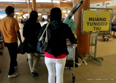 Ruang tunggu TKI di Bandara Soekarno-Hatta. Foto: SGP
