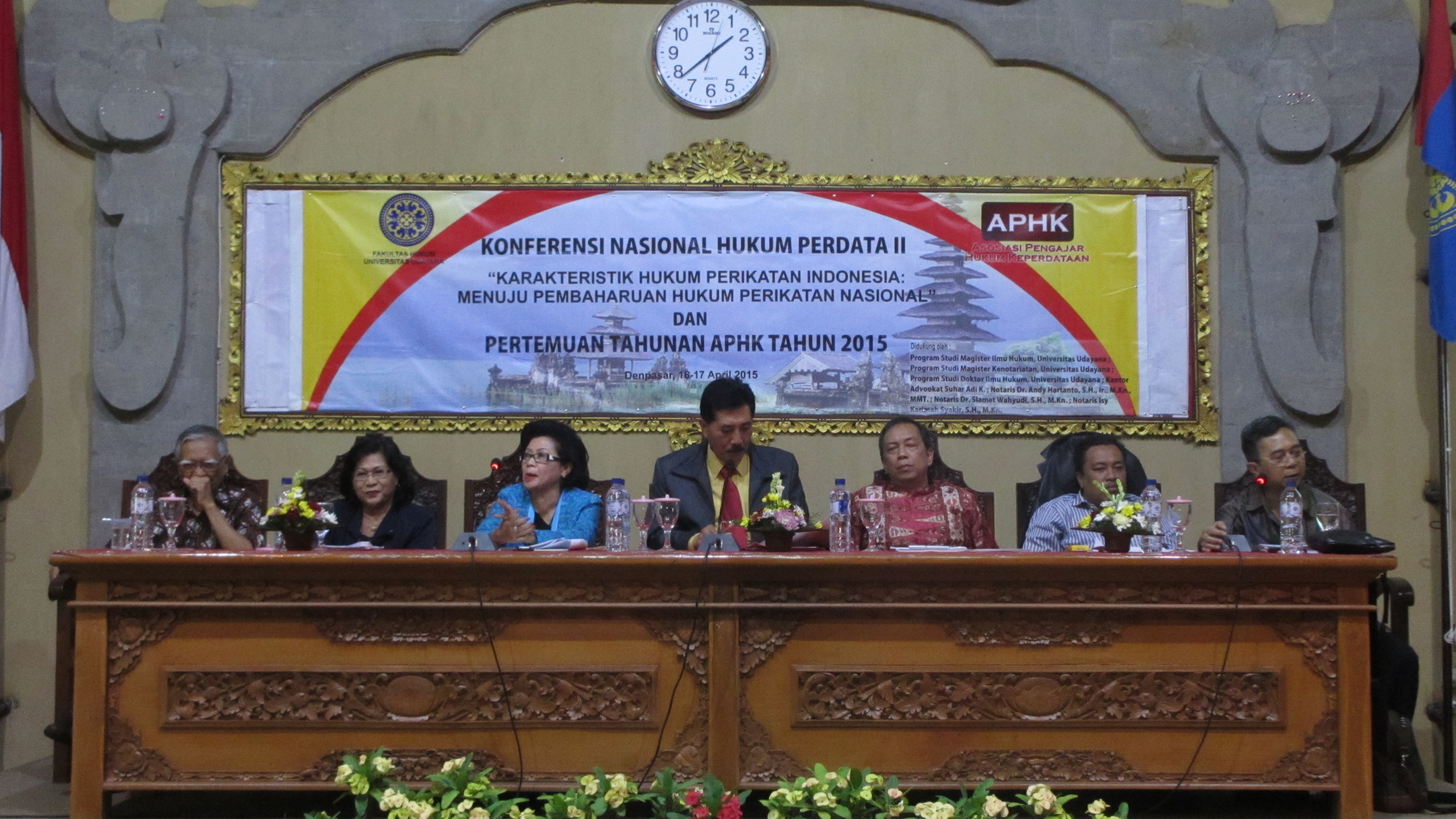 Suasana Konferensi Nasional Hukum Perdata II di Fakultas Hukum Universitas Udayana, Bali, Kamis (16/4). Foto: RIA. 